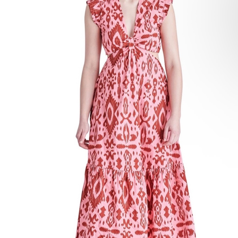 Steve Madden Pink and Red Patterned Kids Dress